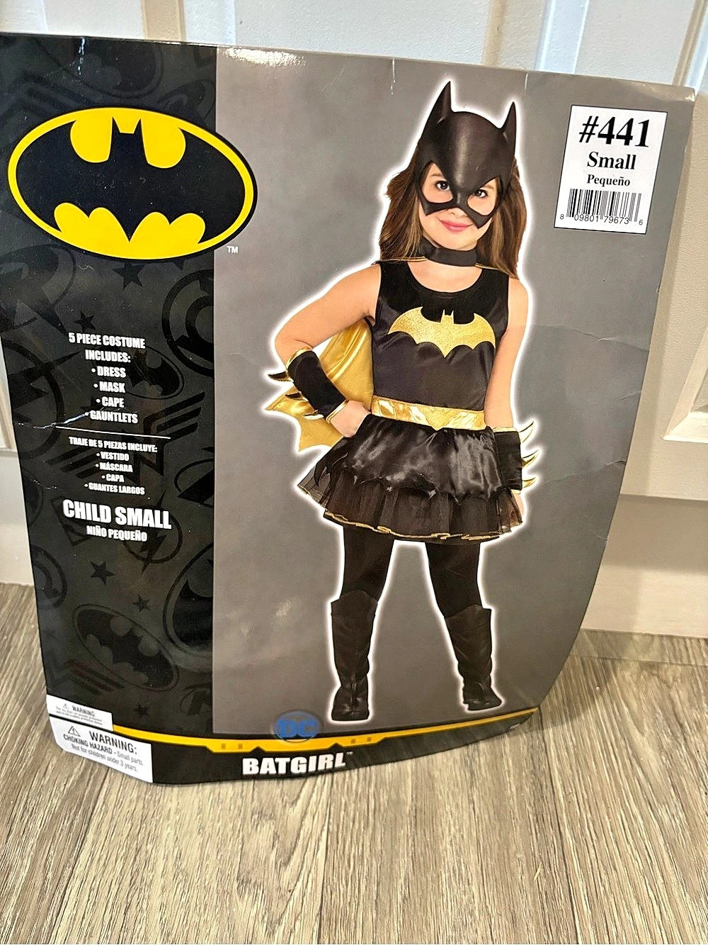 DC Comics Batgirl Costume Halloween Girls Small Black & Gold